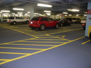 line markings parking garage